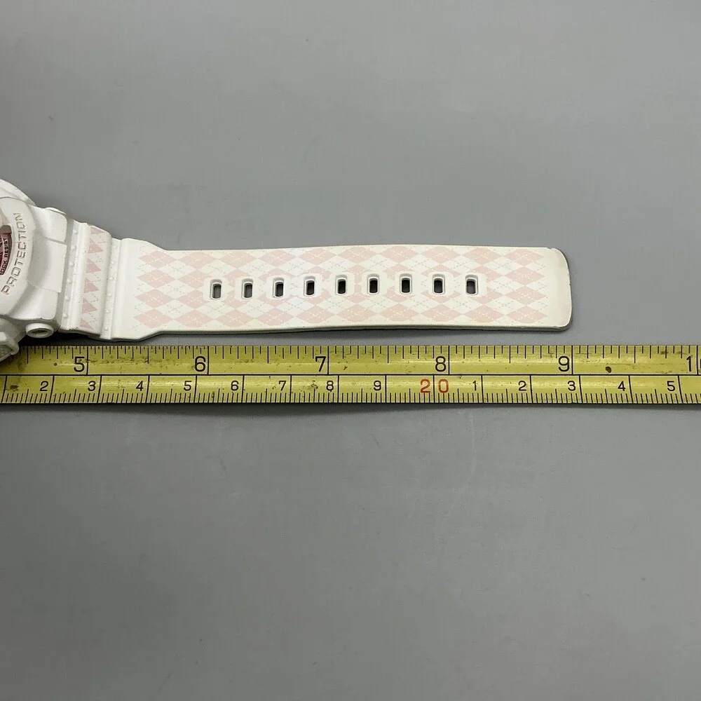 Casio Baby-G 5607 BA-130SP Womens Watch 40mm Rose Gold Dial White New Battery